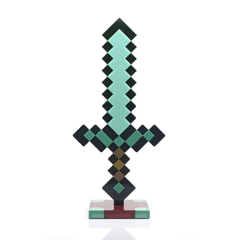2025 Minecraft Espada de Diamante Colorida LED Luz Noturna Meu Mundo Destacável Bedlight Respiração Luz Produto Popular Brinquedo Luminoso