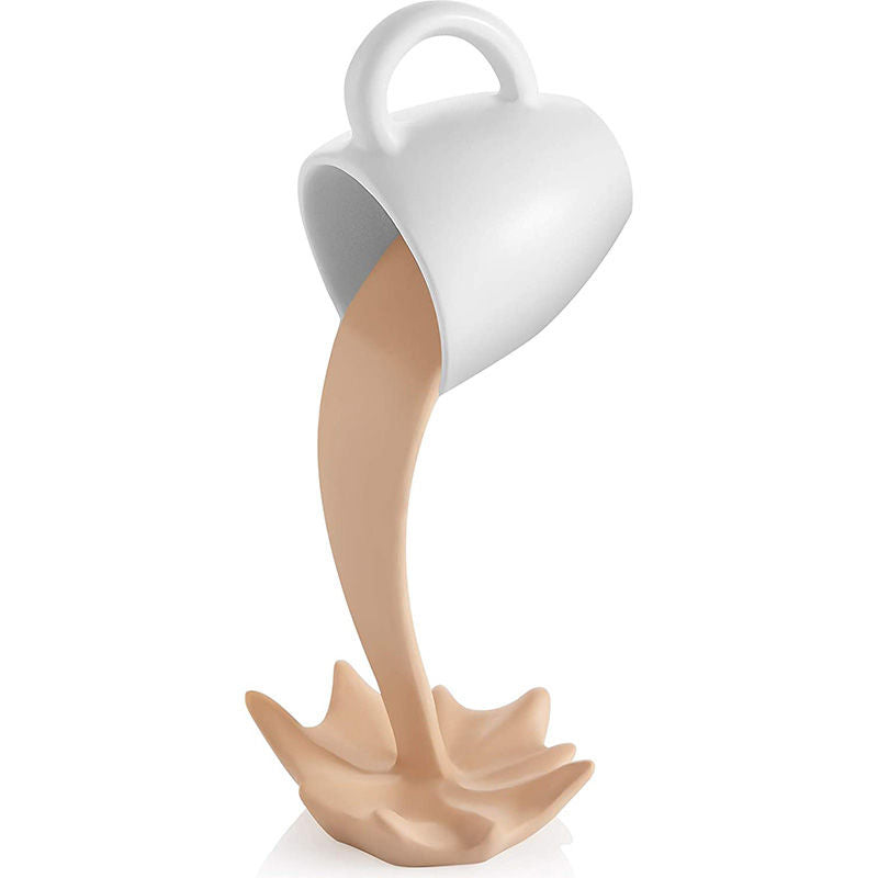 Escultura Xicara de Café Flutuante Derramando / Meu Luxo