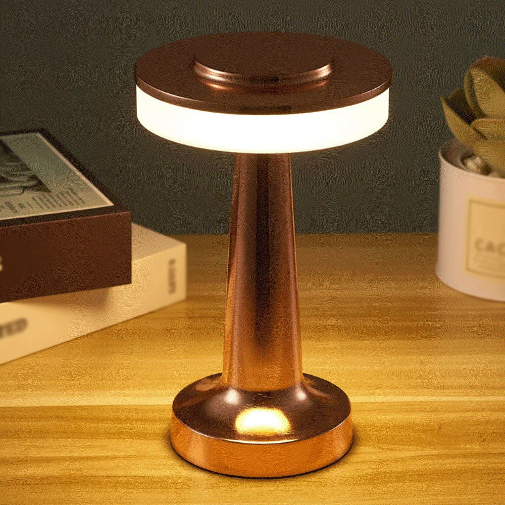 Luminária de Mesa Retro Ouro Rose - Meu Luxo