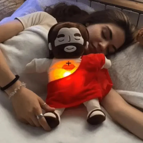 Boneco Jesus de Pelúcia Que Respira / Meu Luxo