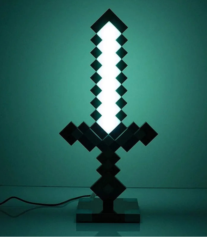 Espada de Diamante LED Iluminada Luz Noturna / Meu Luxo