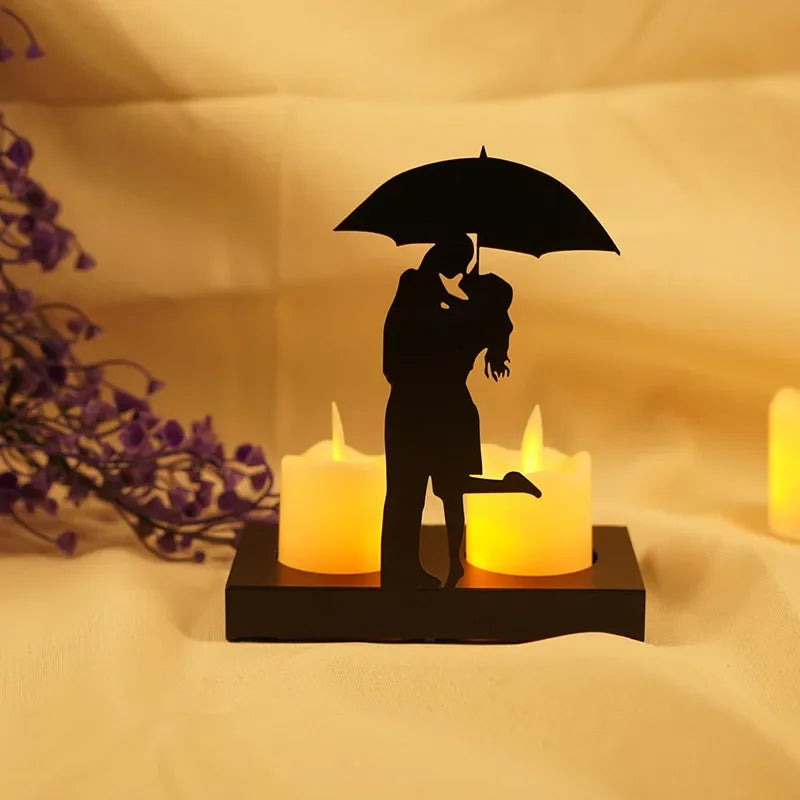 Castiçal Decorativo Casal Romântico - Meu luxo