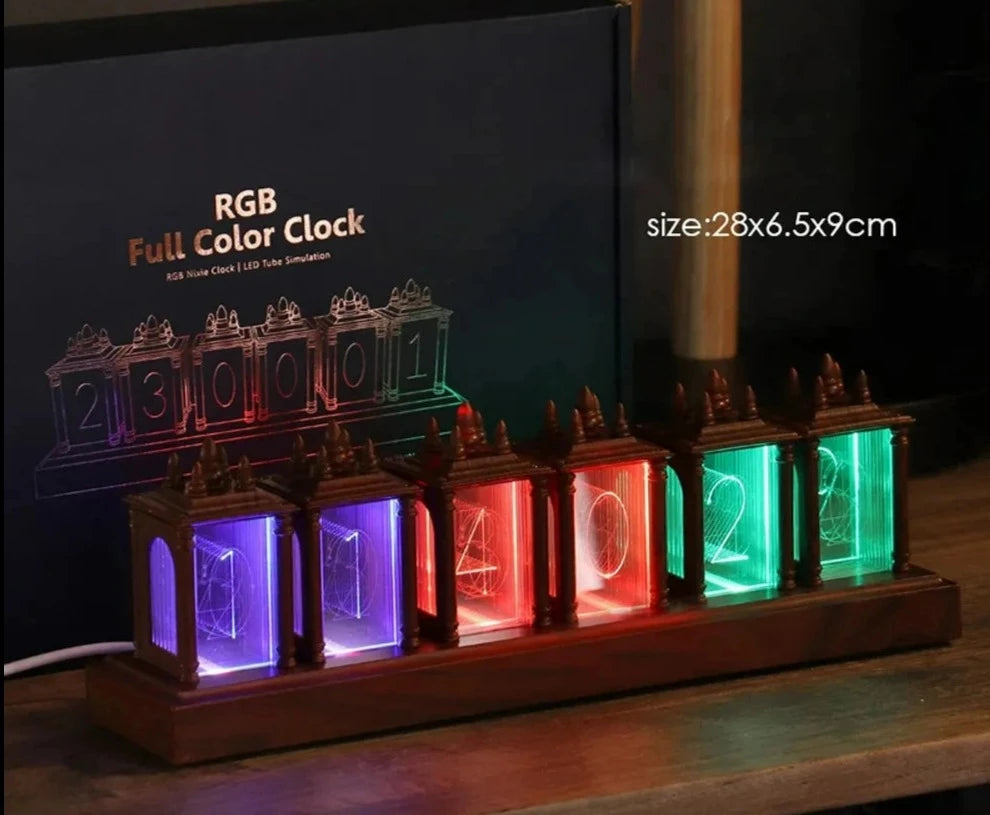 Relógio Digital Tubo RGB - Meu Luxo