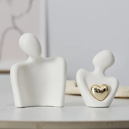 Estátua Casal Coração
