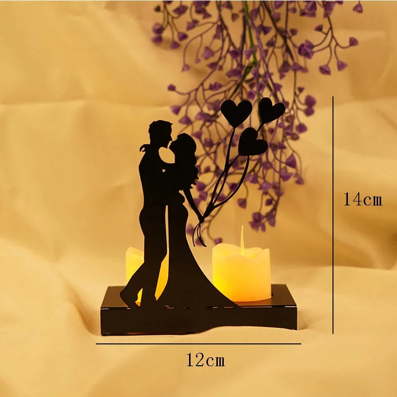 Castiçal Decorativo Casal Romântico - Meu luxo