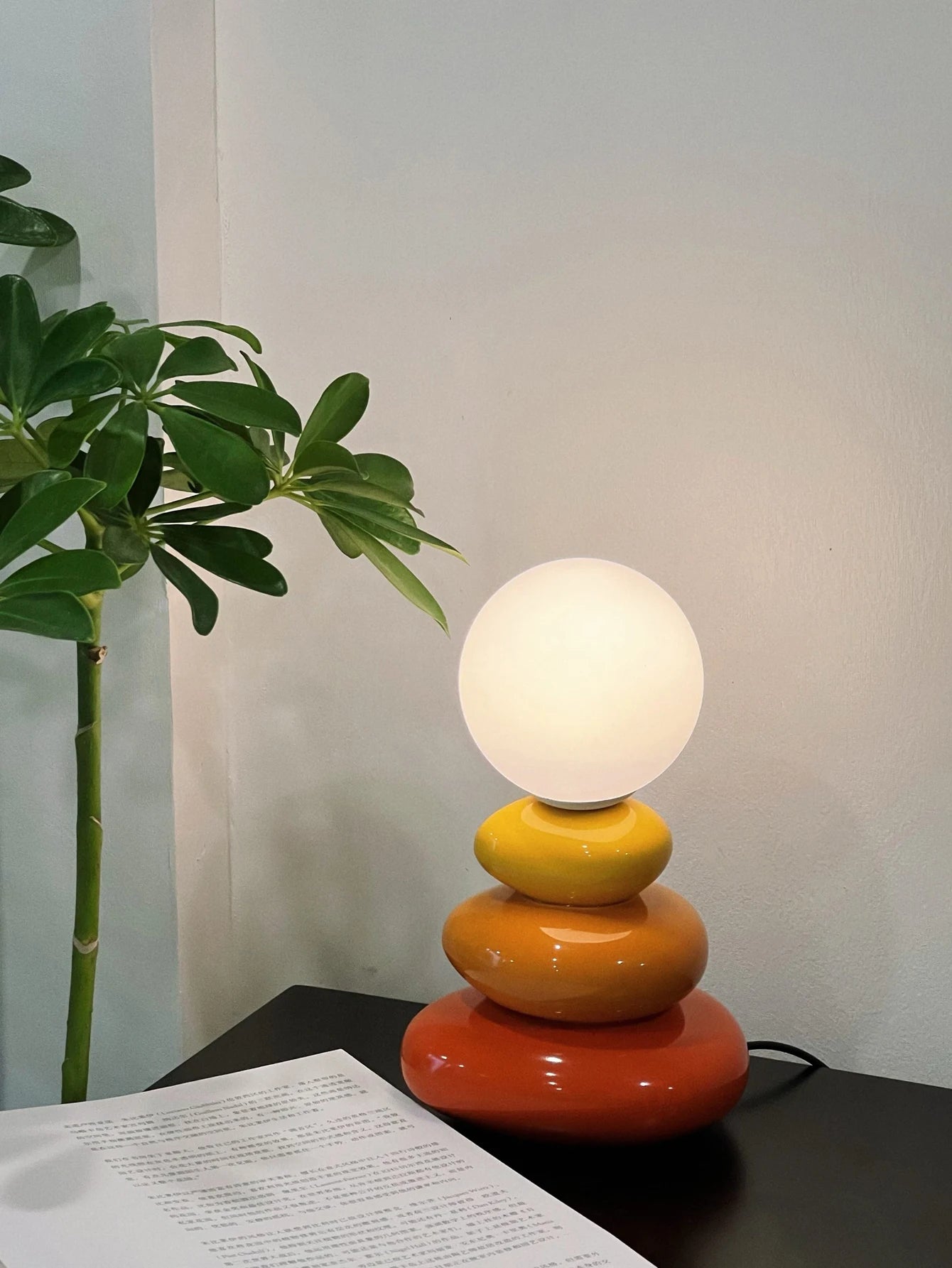 Candeeiro de Mesa em Cerâmica  Laranja / Meu Luxo