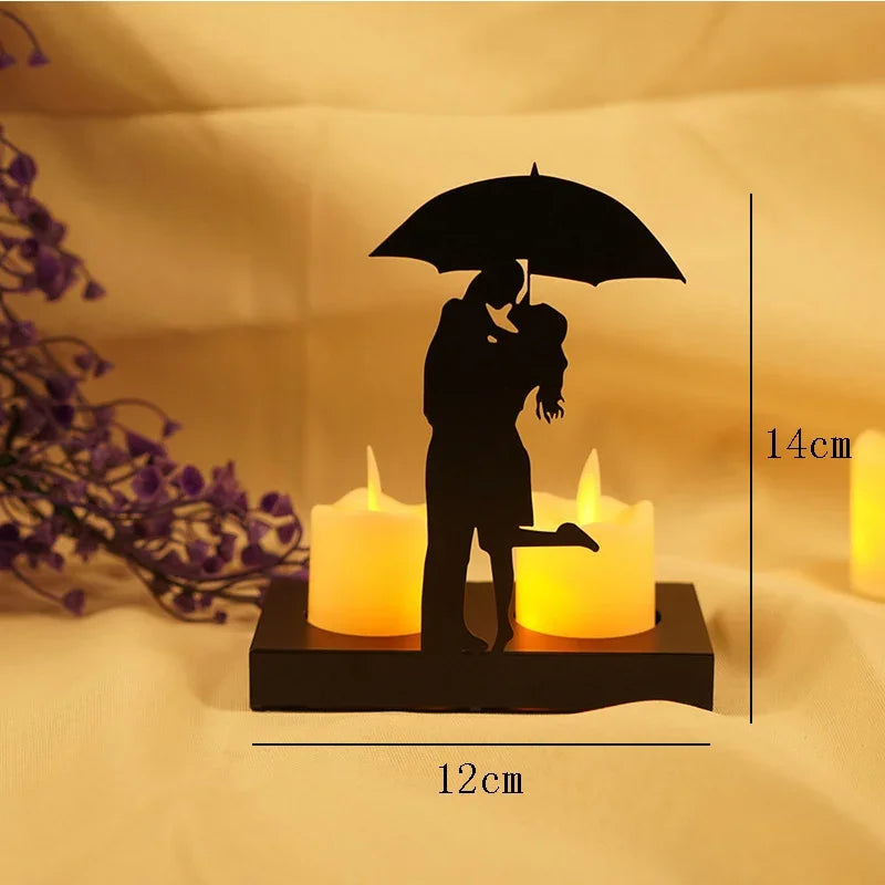 Castiçal Decorativo Casal Romântico - Meu luxo