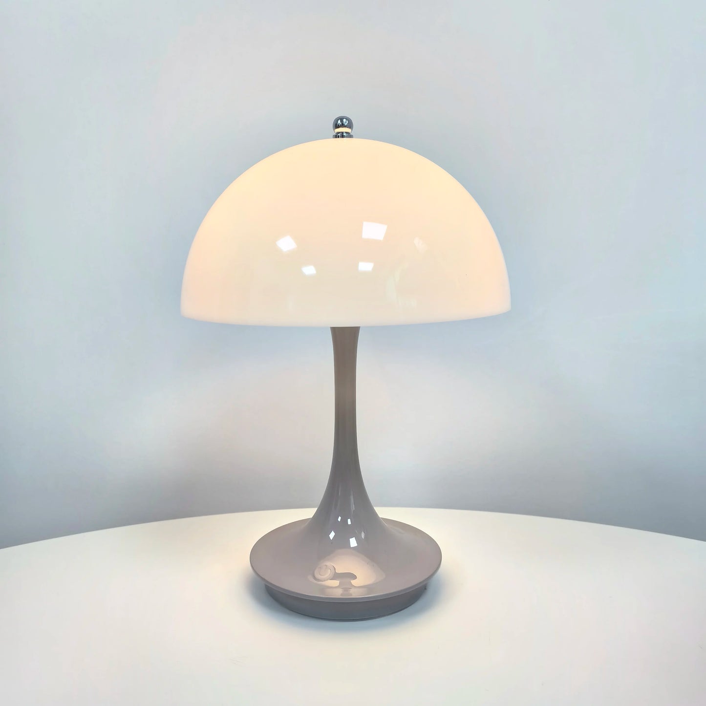 Luminária Cogumelo  Cinza - Meu Luxo