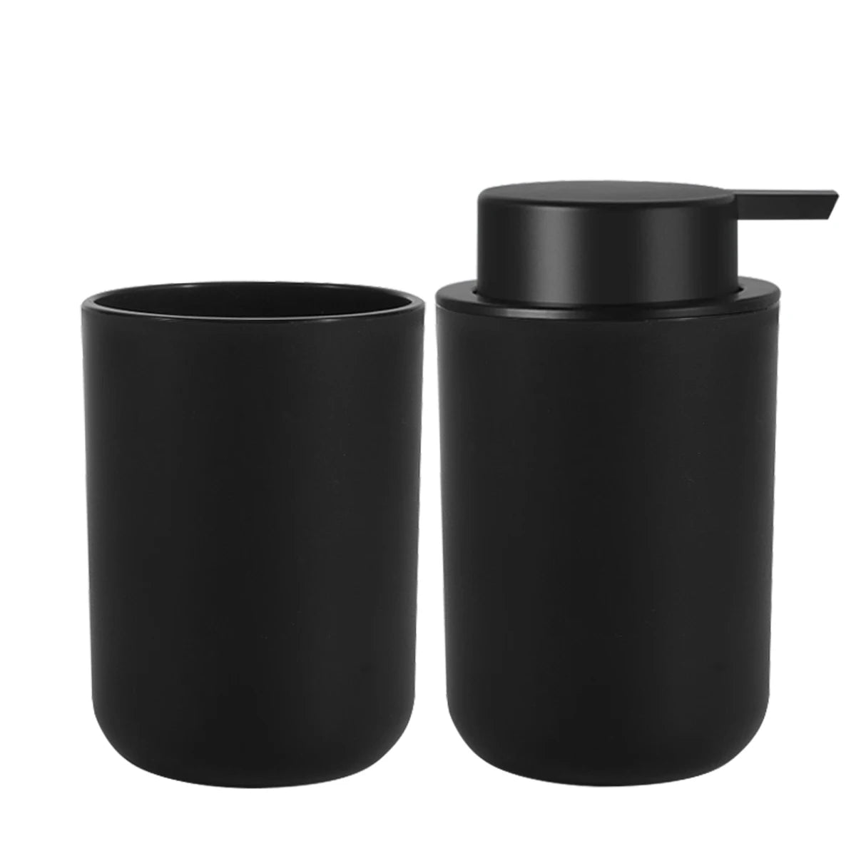 Dispensador de Sabonete Líquido e Copo Preto - Meu Luxo