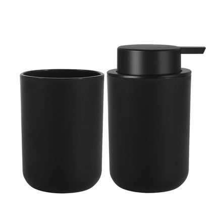 Dispensador de Sabonete Líquido e Copo Preto - Meu Luxo