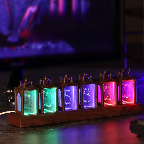 Relógio Digital Tubo RGB - Meu Luxo