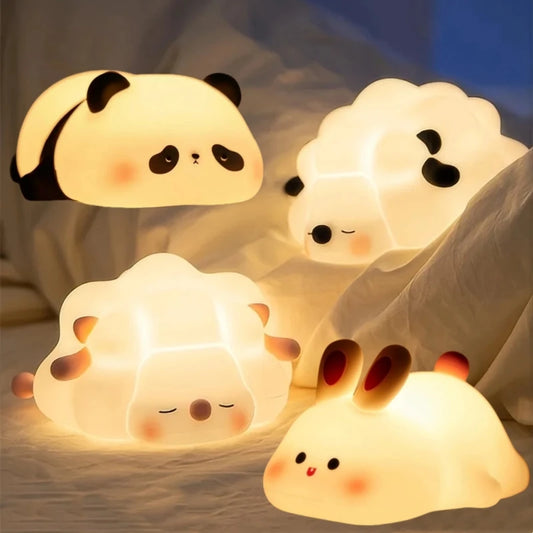 Luz Noturna de Silicone Recarga USB - Animais Encantadores / Meu Luxo