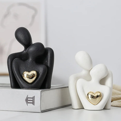 Estátua Casal Coração