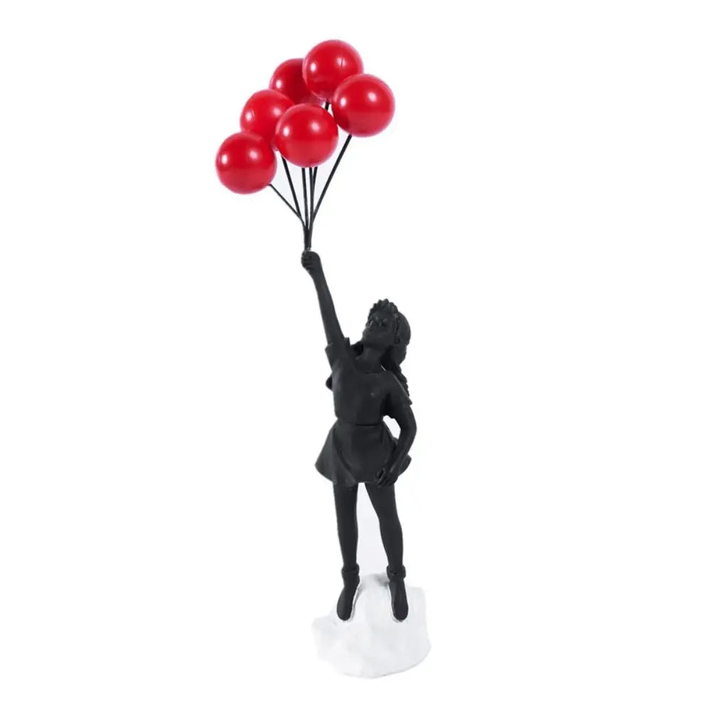 Estatuetas de Resina Banksy  Preta / Meu Luxo