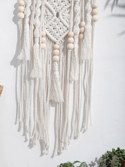 Lotus macrame parede pendurado boho macrame sonho apanhador grande artesanato ornamento para dormitório casa quarto apartamento decoração presente