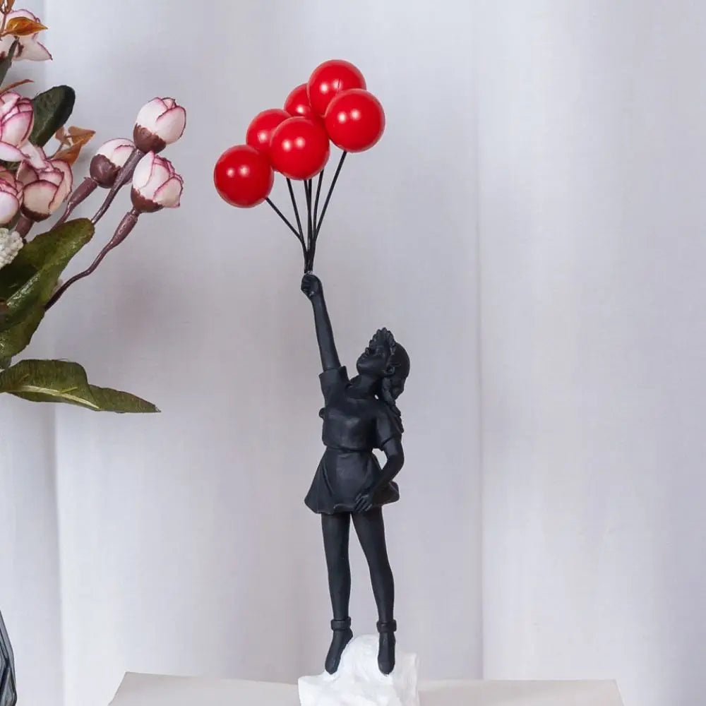 Estatuetas de Resina Banksy Preta  / Meu Luxo