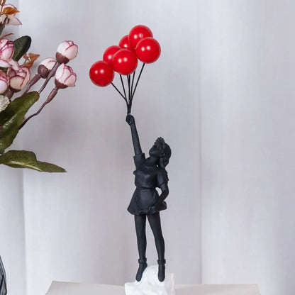 Estatuetas de Resina Banksy Preta  / Meu Luxo