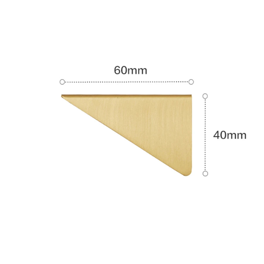 Puxador Triangular Dourado - Meu Luxo