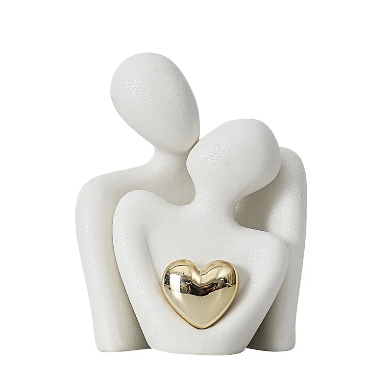 Estátua Casal Coração