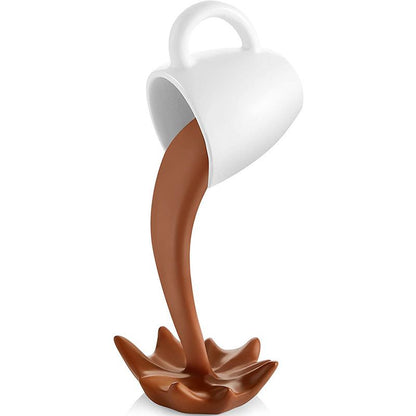 Escultura Xicara de Café Flutuante Derramando / Meu Luxo