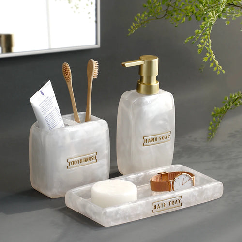 Conjunto Para Banheiro Perolado - Meu Luxo