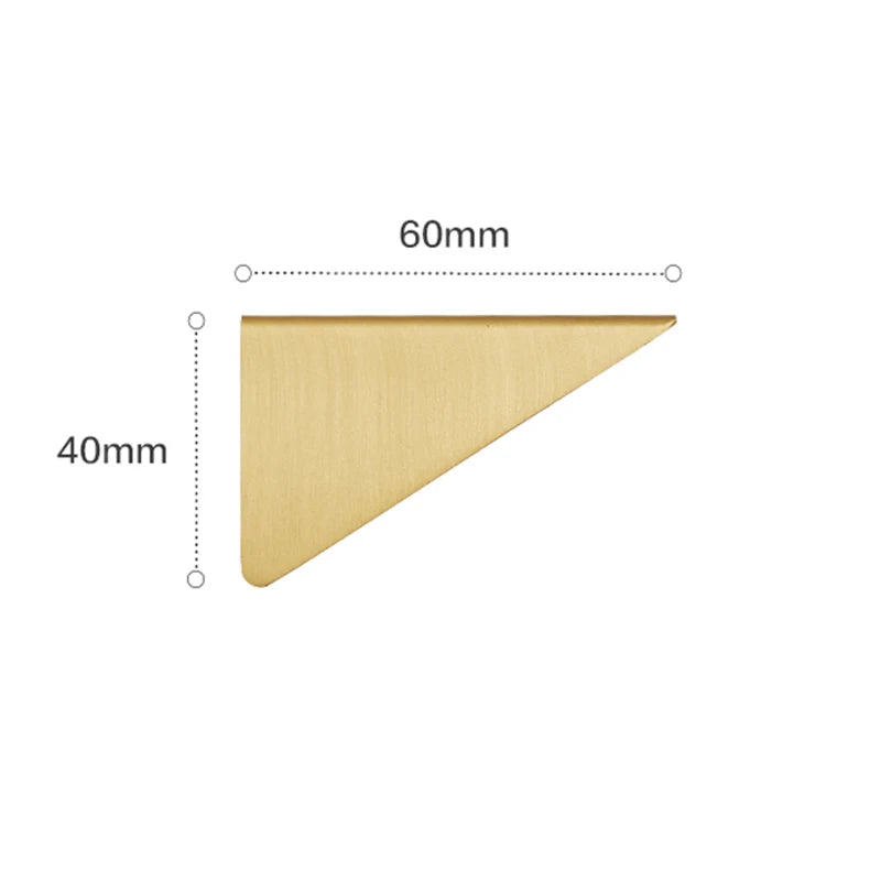 Puxador Triangular Dourado - Meu Luxo