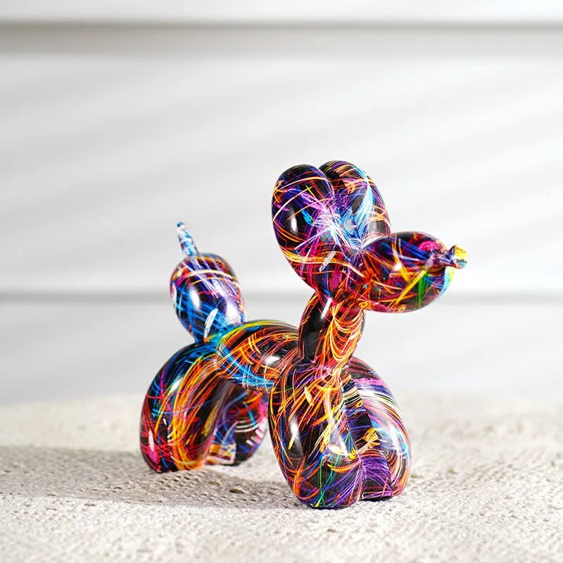 Cachorro Balão de Resina Colorido - Meu Luxo