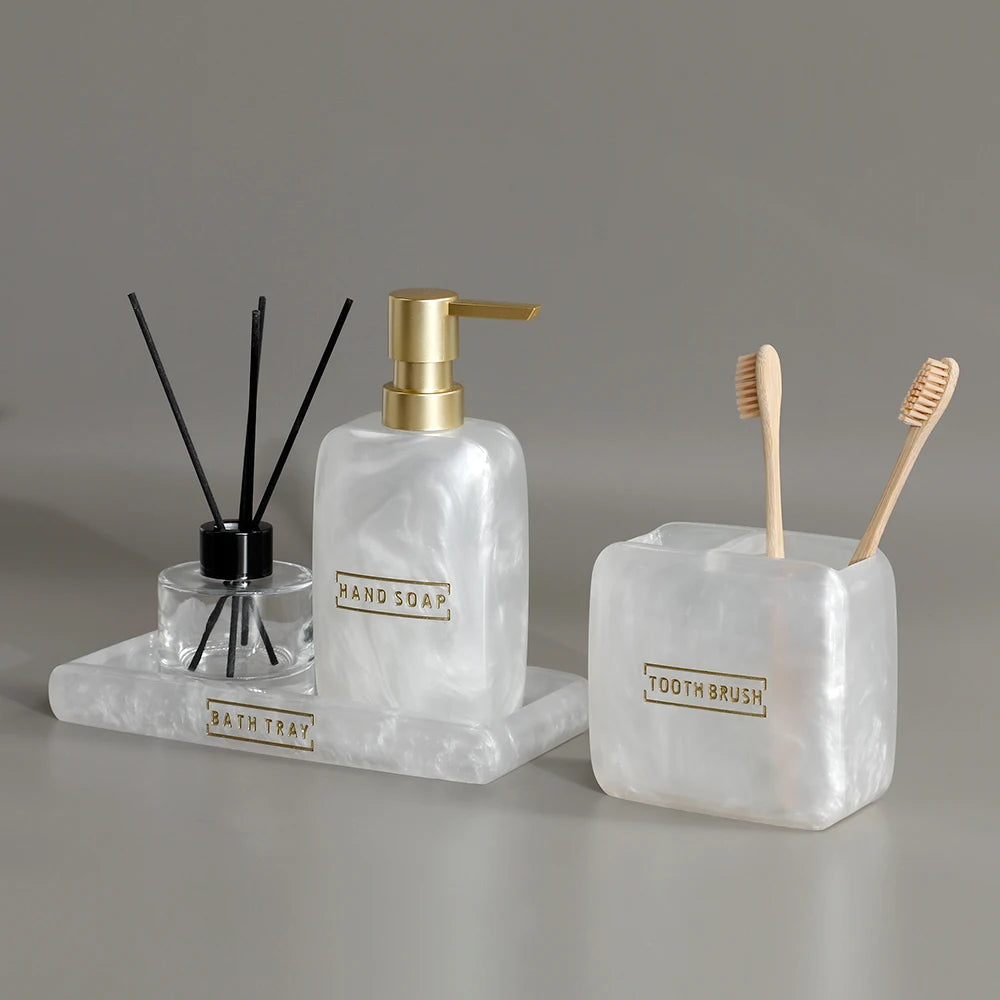 Conjunto Para Banheiro Perolado - Meu Luxo