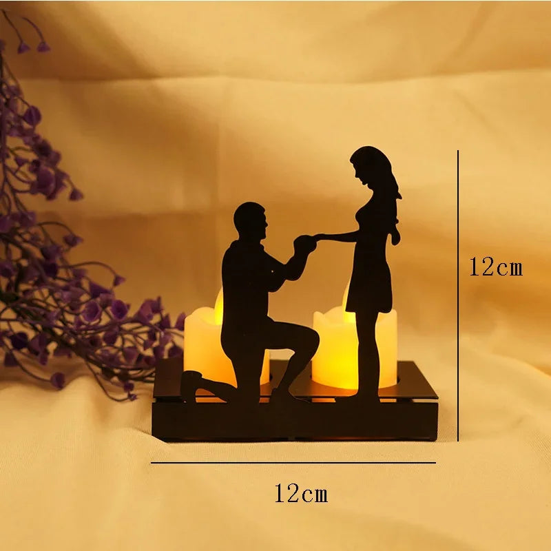 Castiçal Decorativo Casal Romântico - Meu luxo